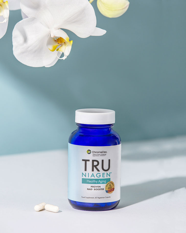 Hero image of the TruNiagen NAD supplement product