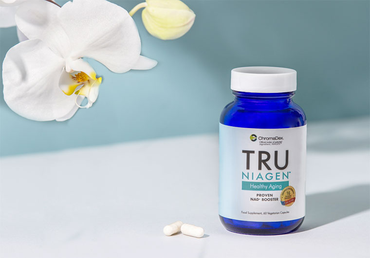 Hero image of the TruNiagen NAD supplement product